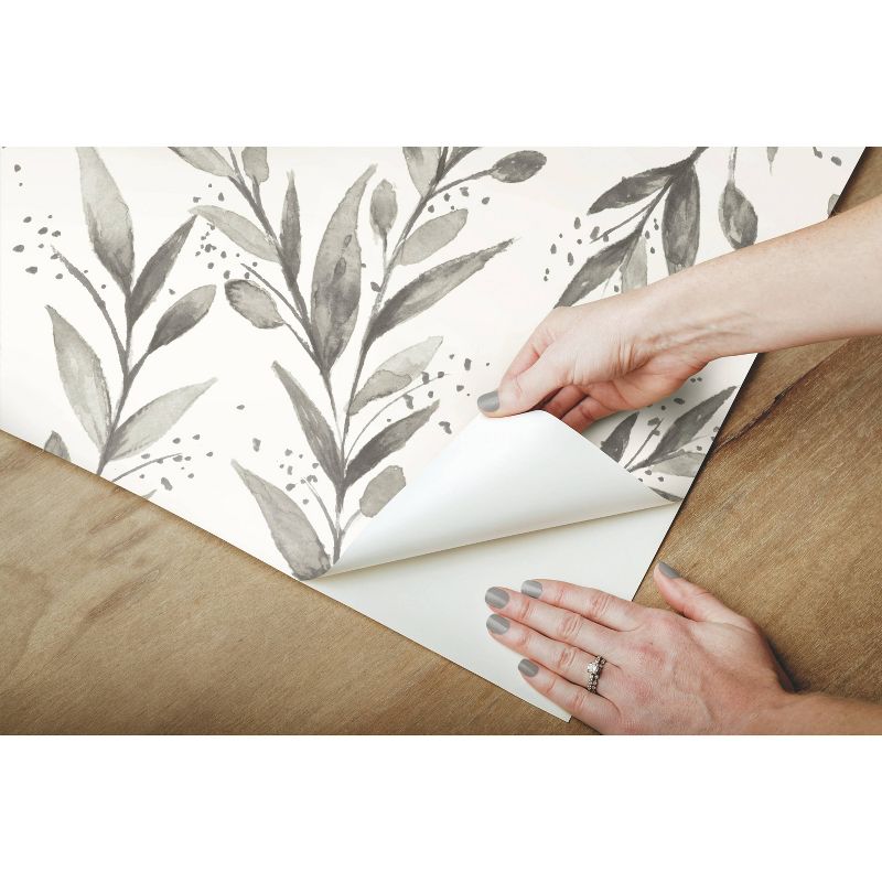 RoomMates Olive Branch Magnolia Home Wallpaper Gray, 4 of 10
