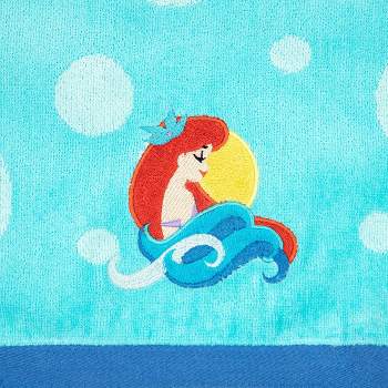 The Little Mermaid Embroidered Beach Towel Blue