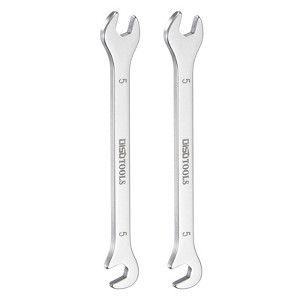 Unique Bargains 30Cr13 Stainless Steel Auto Repairs Thin Double Open-End Wrenches 2 Pcs - 1 of 4