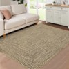 Machine Washable Modern Braided Print Area Rug 10x13 Large Living Room Rug Stain Resistant Carpet Non Slip Low Pile Soft Folding Rug - 4 of 4
