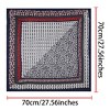 Allegra K Women's Leopard Print Houndstooth Square Scarf Neckerchief - 3 of 4