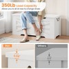 Storage Chest Toy Chest for Boys, Girls, Kids Wooden Toy Box with Lids and Safety Hinge, Entryway Storage Bench Chest, Storage Trunk - 3 of 4