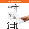 TOBILI 2pc 3-in-1 Bathroom Organizer Toilet Paper Holder with Storage, Free Standing, Holds 4 Rolls, Easy Assembly - 4 of 4