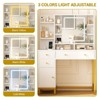 Jojoka LED Makeup Vanity Table with Mirror, 3 Drawers, Cabinet & USB Charging Ports – Bedroom Dressing Desk for Women & Girls, White - 3 of 4