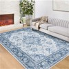 Fulvari Area Rug Vintage Rug Washable Indoor Medallion Rugs Low Pile Distressed Floor Carpet Retro Accent Rug for Living Room - 3 of 4