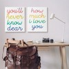 Stupell Industries How Much I Love You Quote Rainbow Typography Gallery Wrapped Canvas Wall Art 2pc Set, 24 x 30 - 2 of 3