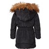 Sportoli Girls Fleece Lined Quilted Midlength Fur Trimmed Hood Winter Puffer Coats - 3 of 4