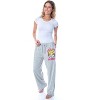 Seven Times Six Nintendo Women's Super Mario Princess Peach Life is Peachy Comfy Pajama Pants Grey - 2 of 4