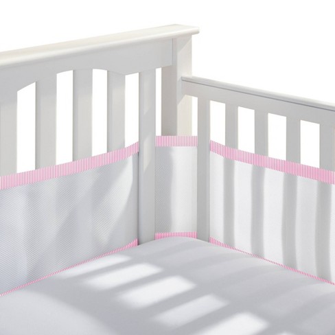 Gray mesh sales crib bumper