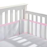 BreathableBaby Breathable Mesh Crib Liner - Classic Collection - Rose Seersucker