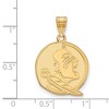 Black Bow Jewelry 14k Yellow Gold Plated Sterling Silver Florida State Seminoles NCAA Large Pendant - 2 of 3