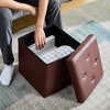 VECELO Folding Storage Ottoman Bench, Versatile Shoestool & Footstool, Bedroom Bench with Storage, Holds up to 660 lb - 2 of 4