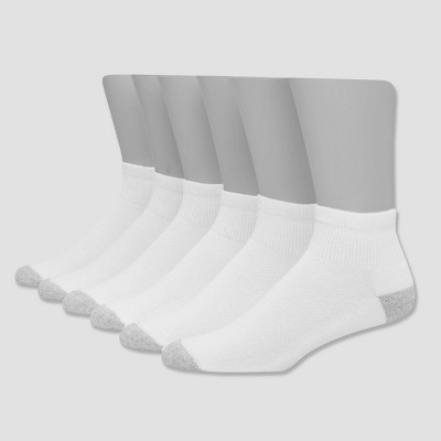 Hanes Premium Men's X-temp Breathable Ankle Socks 6pk - White 6-12 : Target