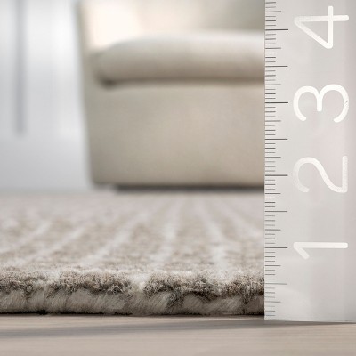 Gray Hand-Tufted Wool Rectangular Area Rug 10' x 14'