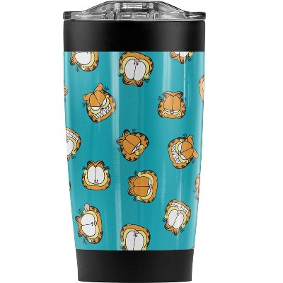 Garfield Faces Pattern Steel Tumbler 20oz Coffee Travel Mug