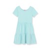 Lands' End Kids Short Sleeve Slub Jersey Tiered Dress - 2 of 3