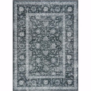 Hallway Runner Rug Washable Non-Slip Vintage Faux Wool Area Rugs for Entryway Indoor Kitchen Laundry Bedroom Living Room - 1 of 4