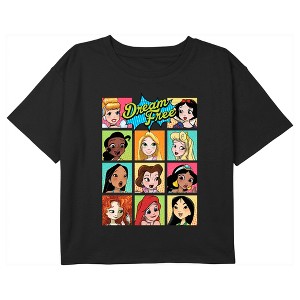 Girl's Disney Princesses Dream Free Crop T-Shirt - 1 of 3