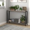 Whizmax 2-Tier Narrow Console Sofa Side Table, Premium Entryway Furniture, 42.9” x 9.8” x 29.9” (Gray ) - 3 of 4