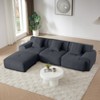 KWPZQEB 113" Cloud Sectional Couches for Living Room, Convertible L-Shape Couch with Ottoman & 3 Pillows, 3 Seater Modular Sectional Sofa, No Assembly - 2 of 4