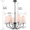 Claxy Modern Black Fabric Shade Pendant Light Fixture - 6 Light - 2 of 4