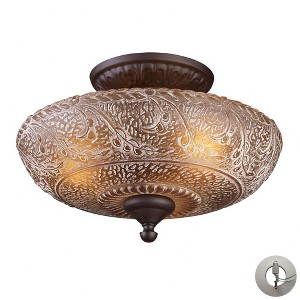 Elk Home Norwich 3 - Light Semi-Flush Mount in  Oiled Bronze - 1 of 2