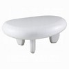 Royal Hampton Coffee Table, 30 Inch Asymmetric Pebble Design, High Gloss White - 4 of 4