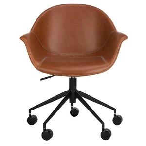 Ember Office Chair Light Brown/Black - Safavieh