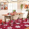 8x10 Red Christmas Area Rug, TPR Backing, Washable Low Pile Non-Shedding Floor Mat, Soft Snow Print for Bedroom - 2 of 4