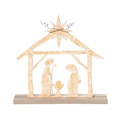 Transpac Wood Holy Family Table Decor Home Decorations Christmas