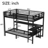Grungis Full XL Over Twin Loft Bed with Shelves and Desk,Bunk Bed with Full-Length Guardrails and LED and USB,Loft and Bunk Bed for Bedroom - 3 of 4