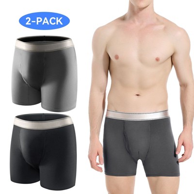 CARER 2pk Washable Incontinence Underwear for Men Reusable Leak-Proof Mens Incontinence Boxer - Medium Absorbency