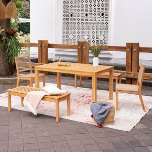 Cambridge Casual 5pc Paxton Teak Wood Outdoor Patio Dining Set Brown - 1 of 4