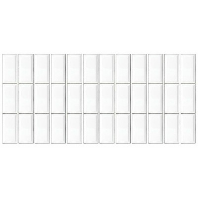 White and Gray Subway Tile Peel and Stick Wall Decals