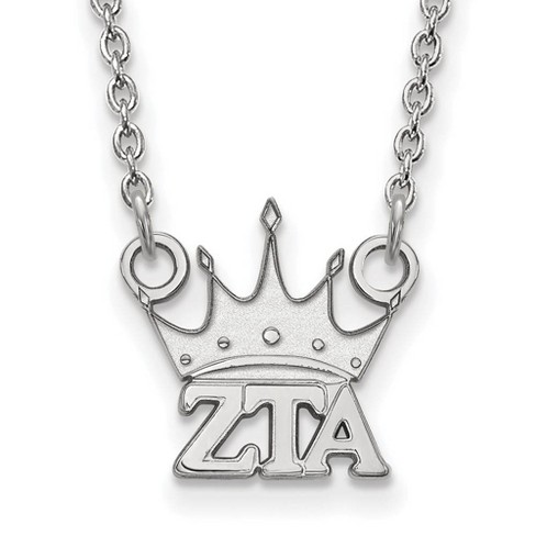 Black Bow Jewelry Sterling Silver Zeta Tau Alpha Greek Life Necklace 18 Inch - image 1 of 4