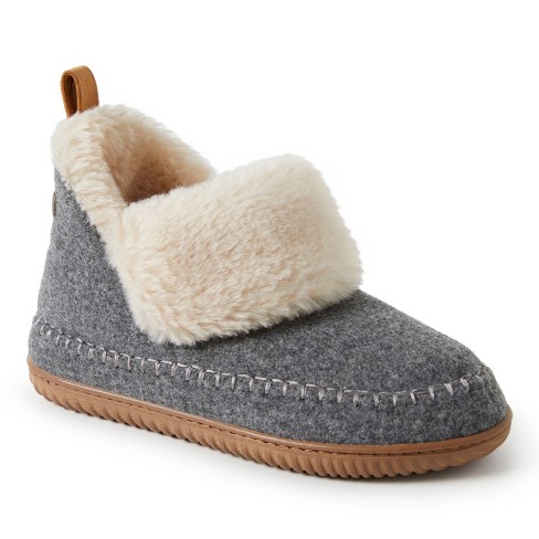 Alpine By Dearfoams Women s Moritz Bootie Slipper Grey Size 7