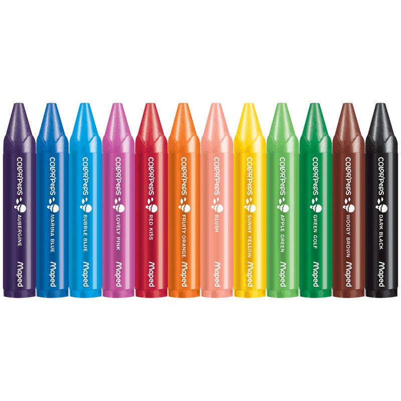 Maped Color'Peps My First Jumbo Triangular Wax Crayons, 12 Per Pack, 6 Packs, 4 of 5