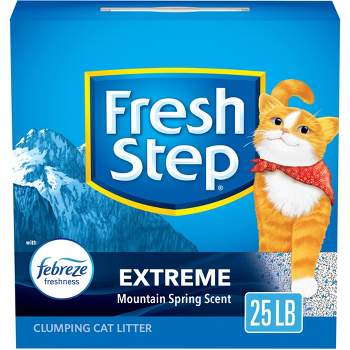 Fresh Step Extreme Scented Litter with the Power of Febreze Clumping Cat Litter - Mountain Spring - 25lb