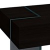 HomeRoots 53" Black And Clear Wood And Glass Sled Coffee Table - 4 of 4