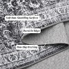 Washable Area Rug Soft Vintage Floral Design for Living Room, Bedroom Dining Room – Foldable Low-Pile Non-Slip Indoor Carpet - 3 of 4