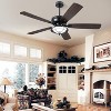 Kviflon 52 Inches Downrod Ceiling Fan with Light,3CCT LED Light,Reversible DC Motor,2 Downrod Inside - 2 of 4