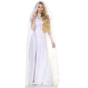 Underwraps Womens' Hooded Tulle Cape (White) - 1 of 1