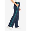 Woman Within Plus Size Side Stripe Cotton French Terry Straight-Leg Pant - 4 of 4
