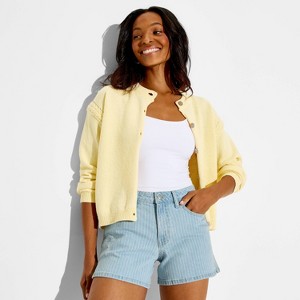 Women's Mid-Rise Midi Curvy Denim Shorts - Wild Fable™ Blue 4 : Target