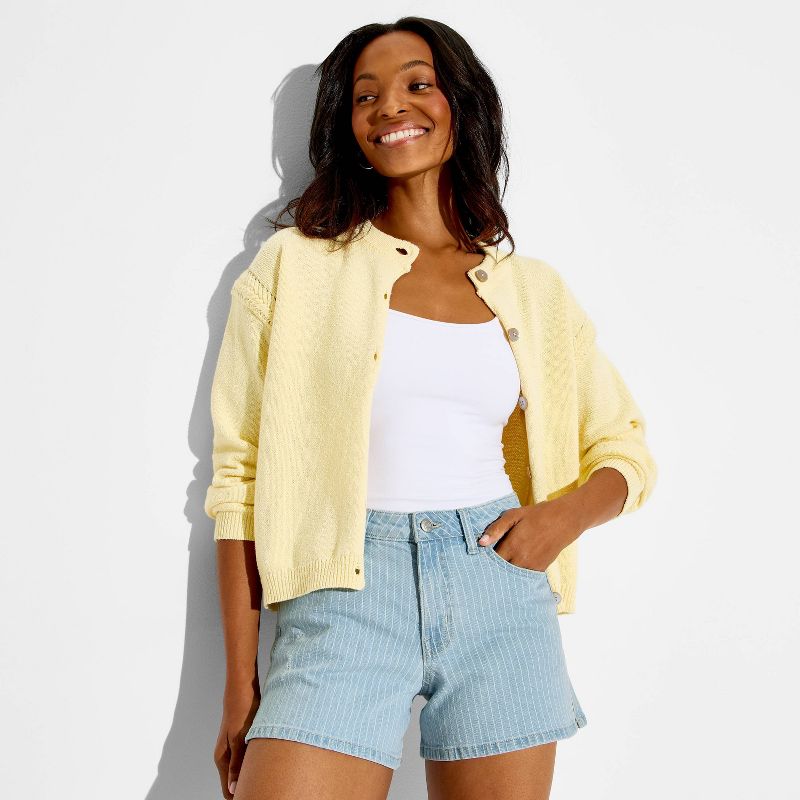 Women's Mid-Rise Midi Curvy Denim Shorts - Wild Fable™ Blue 00