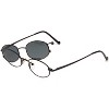 Calabria Magnetic Clip On #210 Unisex Oval Bi-Focal Reading Polarized Sunglasses in Matte Black/Grey +2.00-(Lens Width: 48mm|Temple Length: 140mm) - 2 of 4