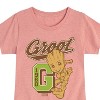 Girls' - Marvel - Guardians of the Galaxy Groot Collegiate Fitted Short Sleeve Graphic T-Shirt - 2 of 4