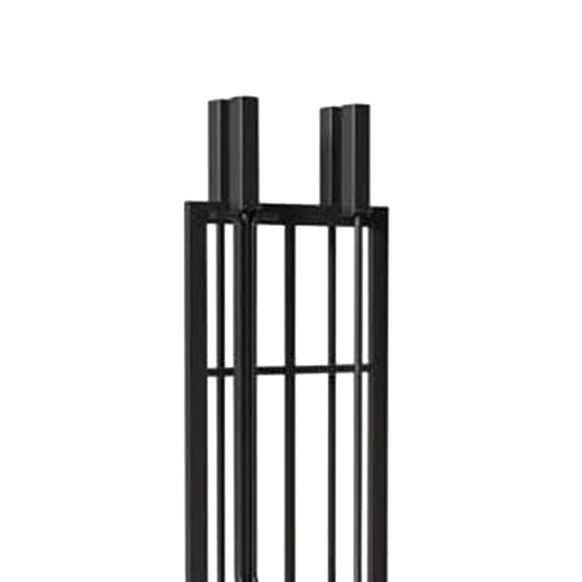 Panacea Firewood Tool Set Open Hearth Center with Fireplace Brush, Tong, Shovel, Poker, and Stand for Indoor and Outdoor Fireplaces, Black - thumbnail 5