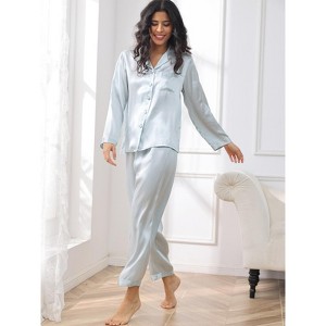 SilkSilky Women's Pure Silk Button Up Pajamas - 1 of 1