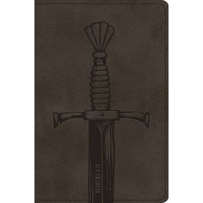 Compact Bible-ESV-Silver Sword - (Leather Bound)